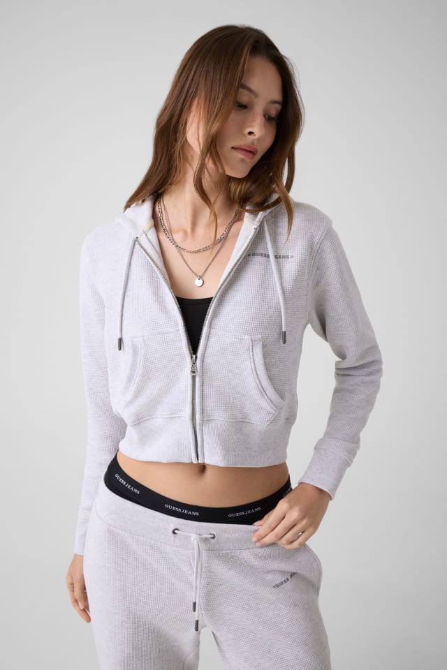 Sweatshirt de algodão waffle