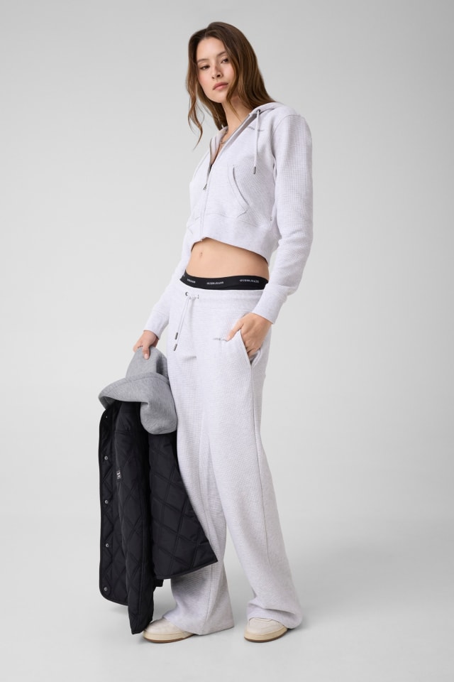 Baumwoll-Waffel-Sweatshirt
