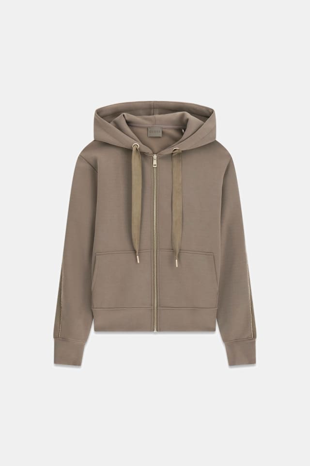 Sweatshirt com pedras de strass