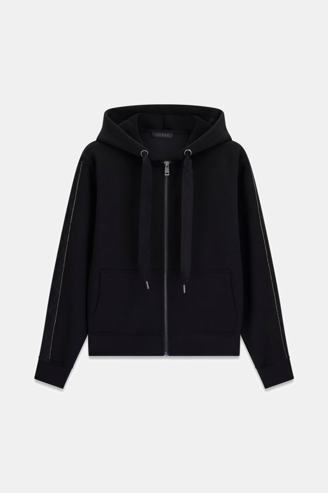 Sweatshirt com pedras de strass