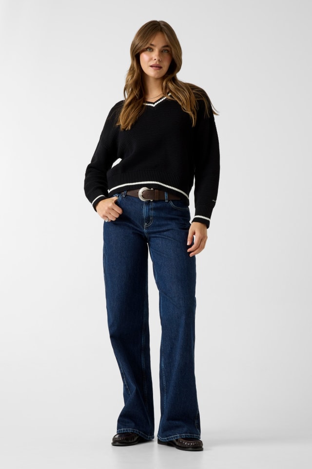 V-Ausschnitt Pullover