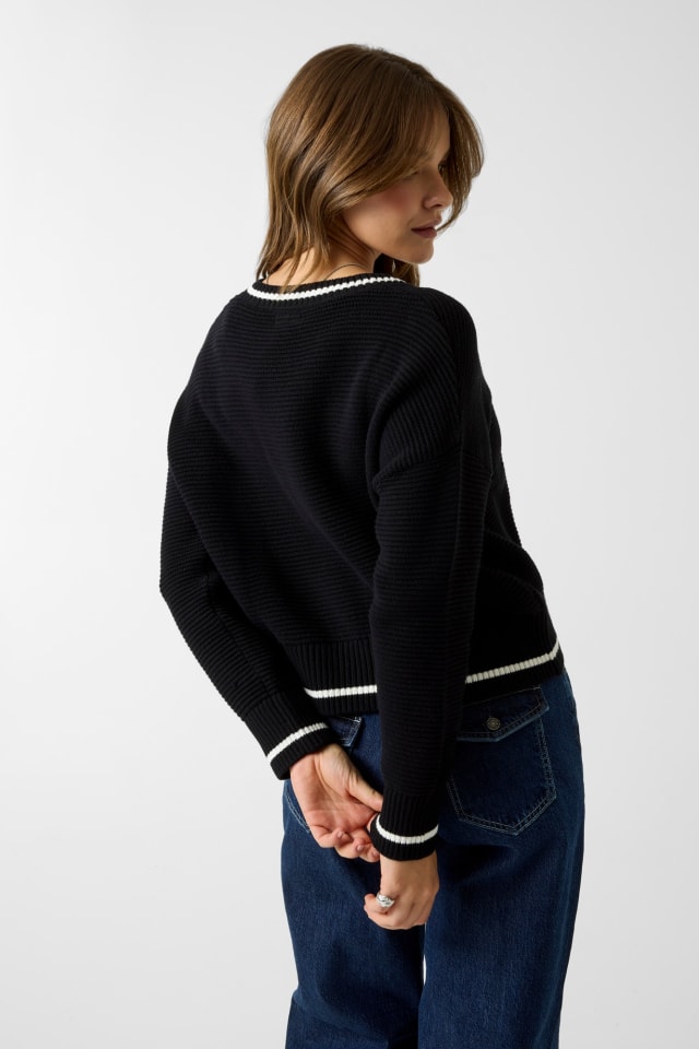 V-Ausschnitt Pullover