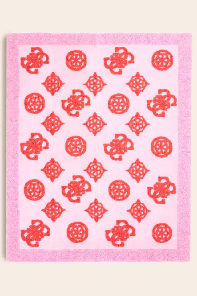 Manta de lana con logo 4G y Peony