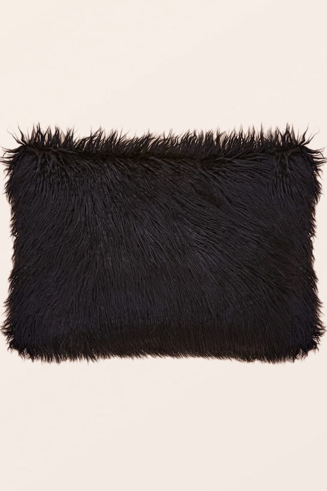 Faux fur rectangular cushion