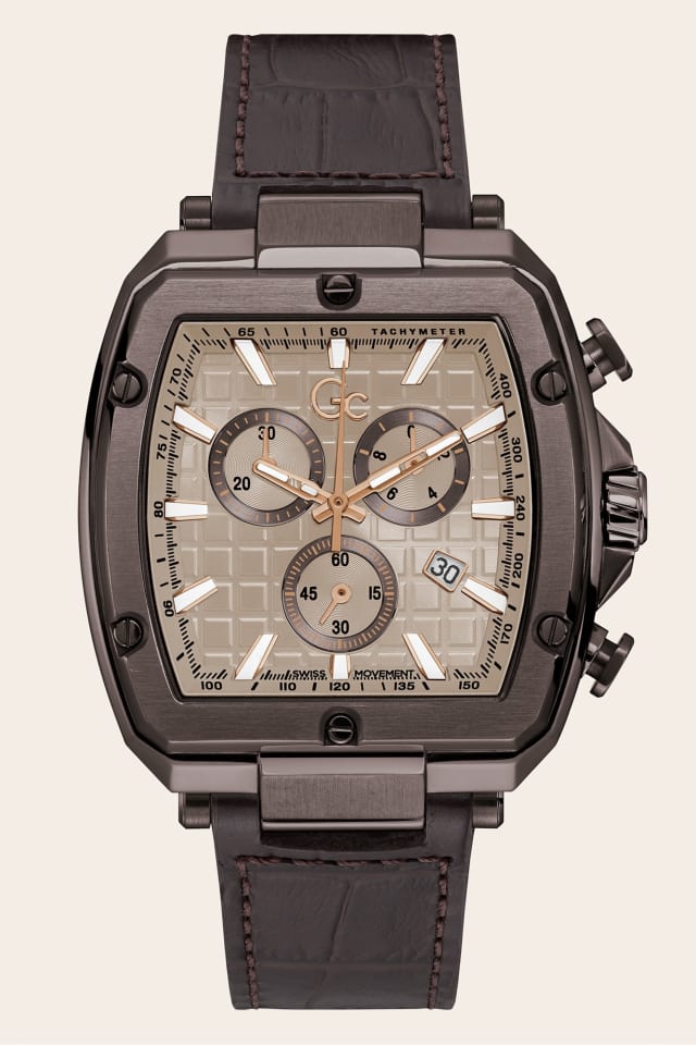 Reloj GC con cronógrafo de piel