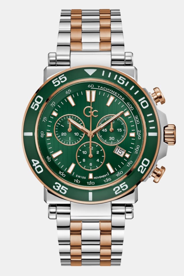 GC quartz calendar watch in stainless steel