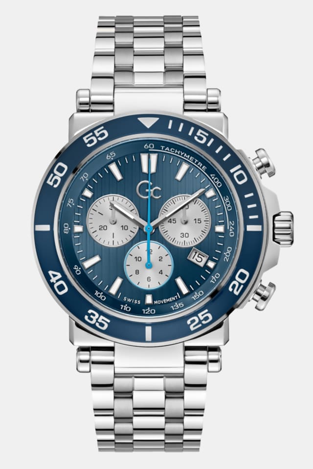 Gc steel chronograph watch