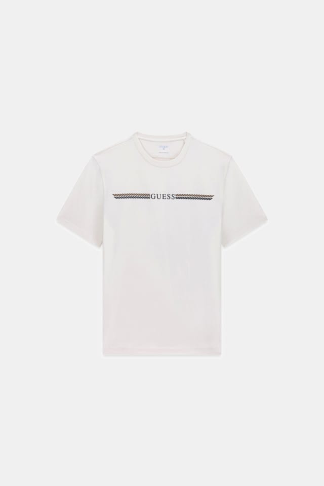 Camiseta com logotipo estampado