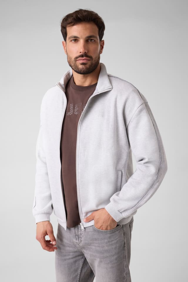 Sweatshirt mit durchgehendem Reißverschluss