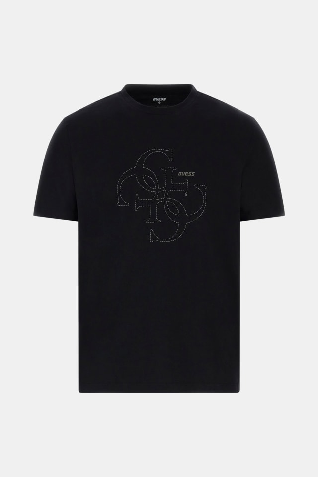 Camiseta con logo bordado