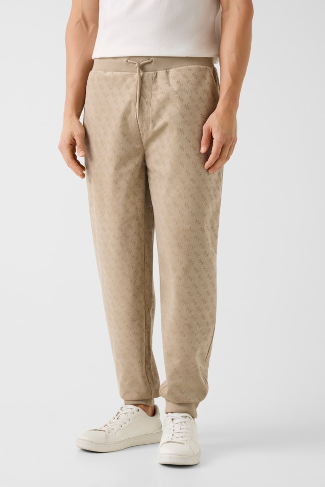 Pantaloni con logo risvoltati
