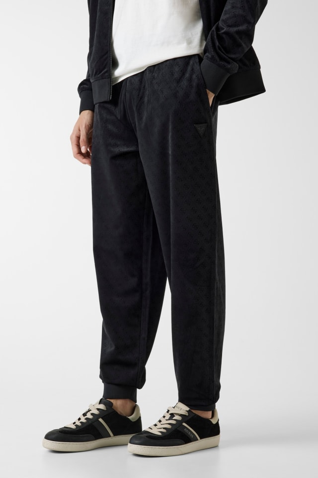 Pantaloni con logo risvoltati