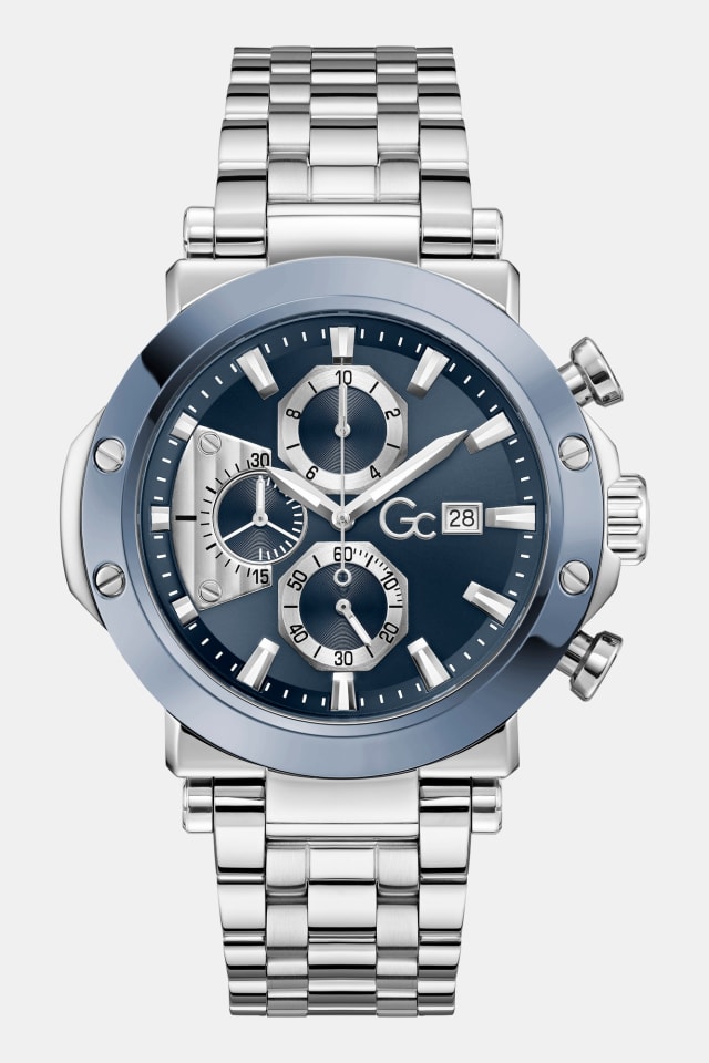 Montre multifonction en acier inoxydable GC 44 mm