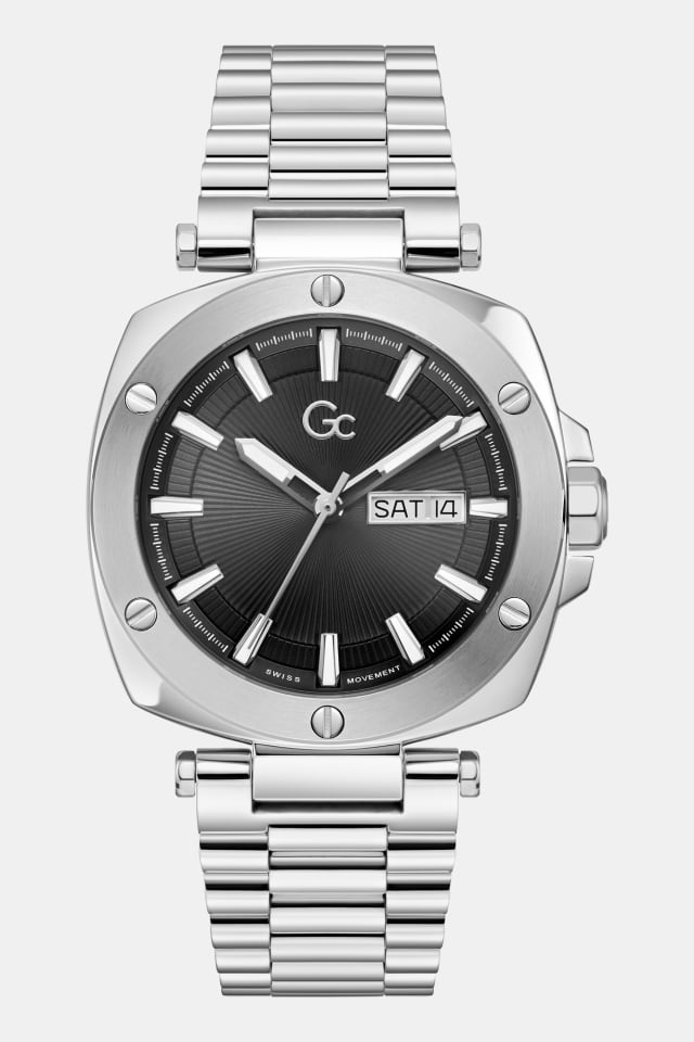 Montre analogique en acier inoxydable GC 44 mm