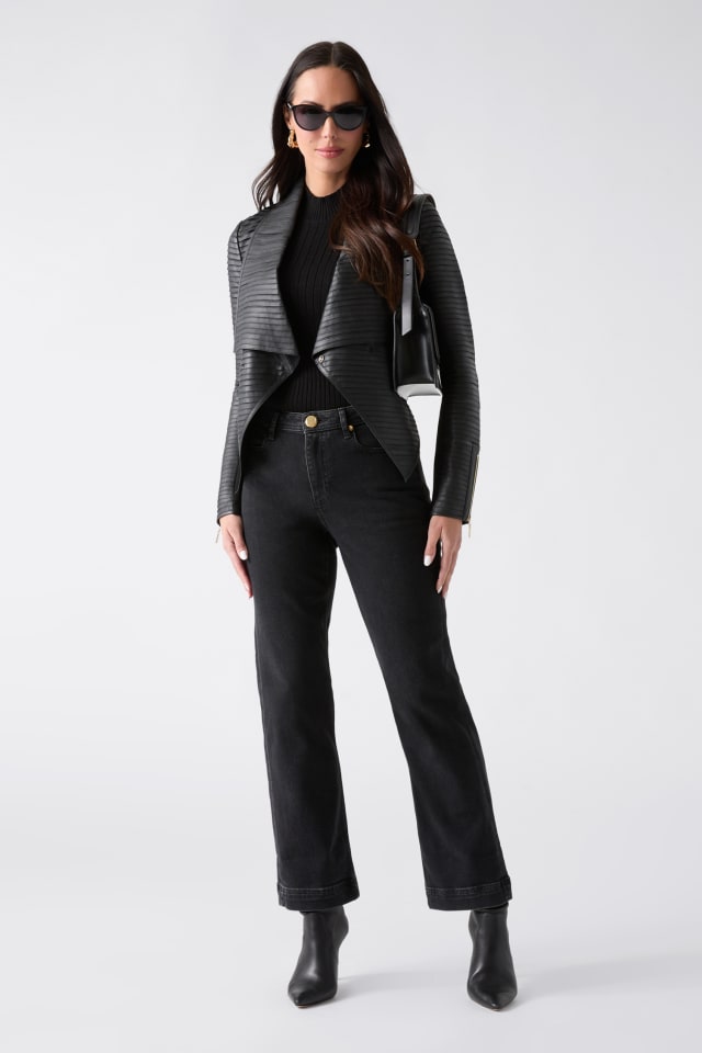 MARCIANO by GUESS® Shayna Drape Leather Jacket