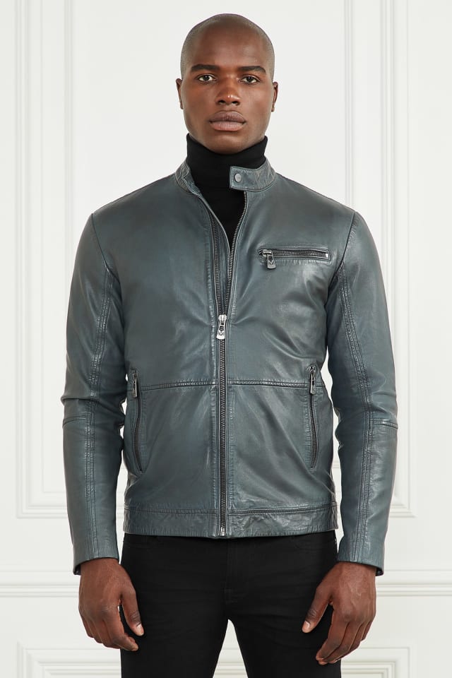 LEATHER ZIP WORK JACKET オリジナルハンガー付き model-AR-rayon-firenze-leather