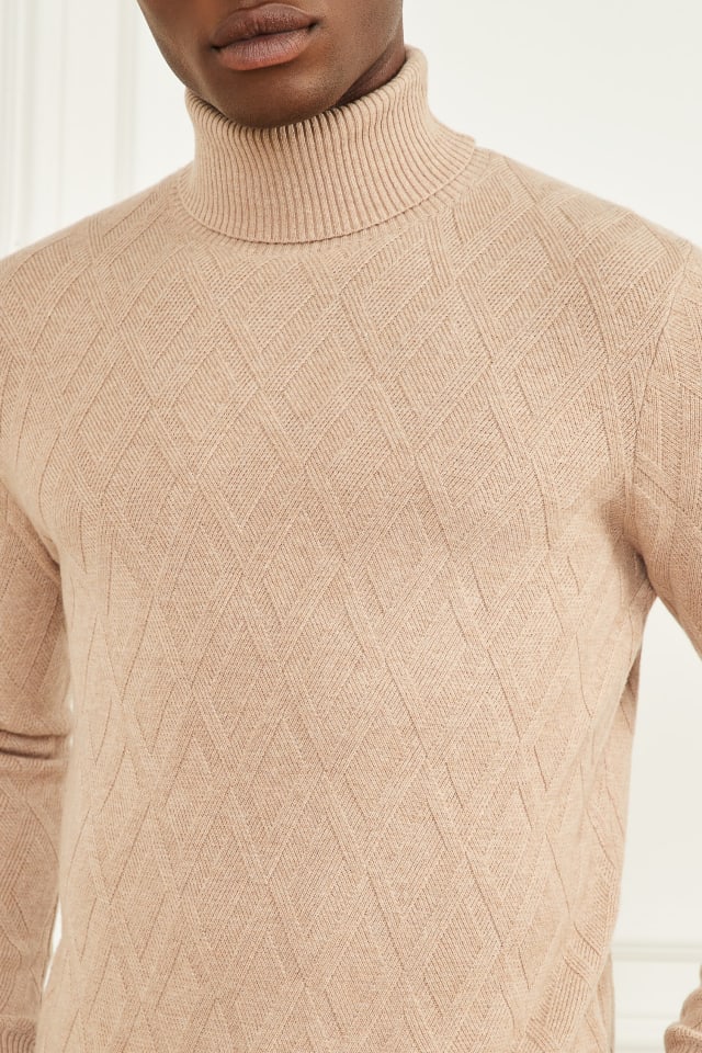 Eco Rhombus Turtleneck Sweater