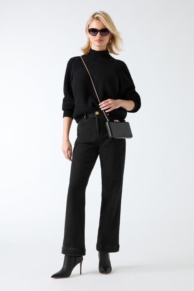 MARCIANO by GUESS® Denise Mock-Neck Ribbed Sweater