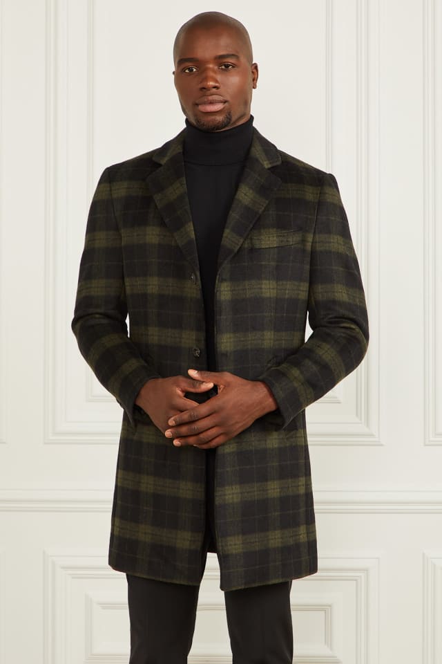 MARCIANO by GUESS® Single Breasted Plaid Coat