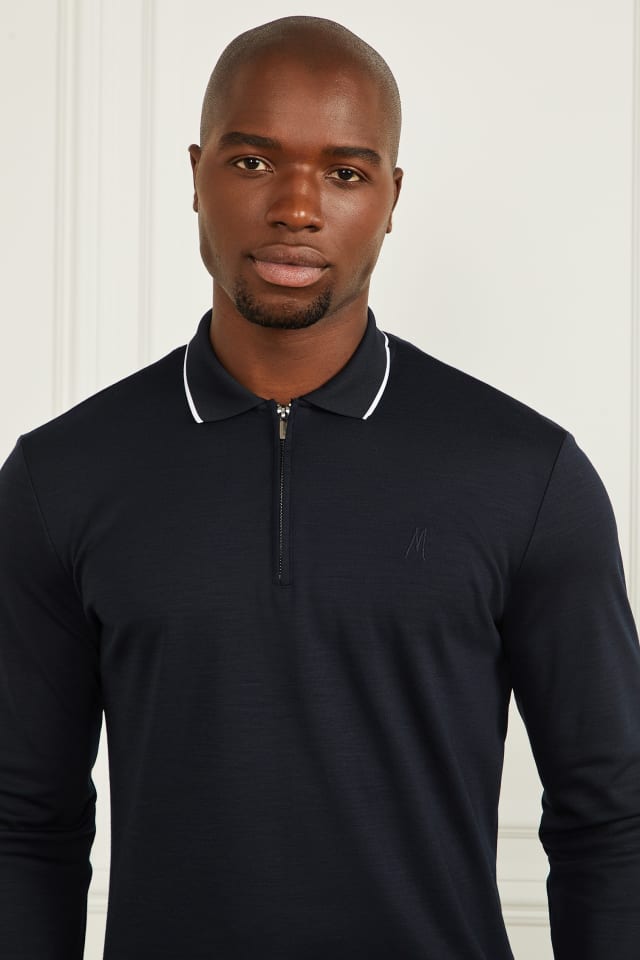 MARCIANO by GUESS® Long-Sleeve Zip Polo
