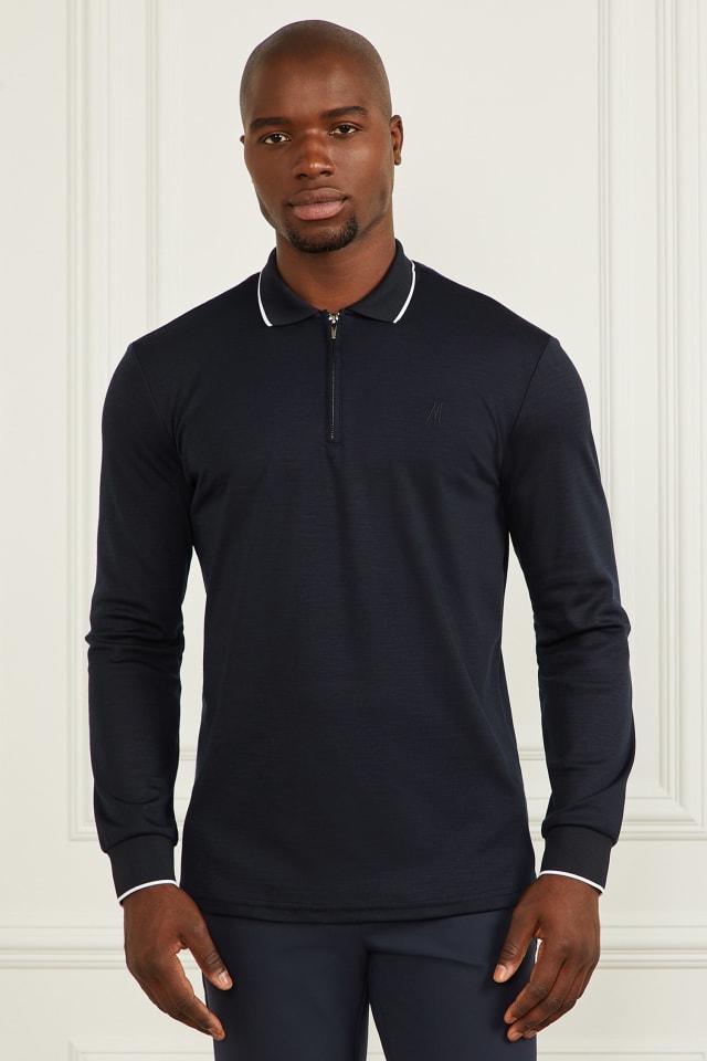 MARCIANO by GUESS® Long-Sleeve Zip Polo