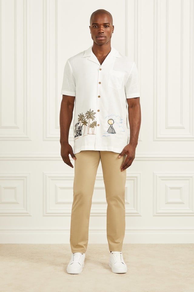 MARCIANO by GUESS® Eco Billy Embroidered Bowling Shirt