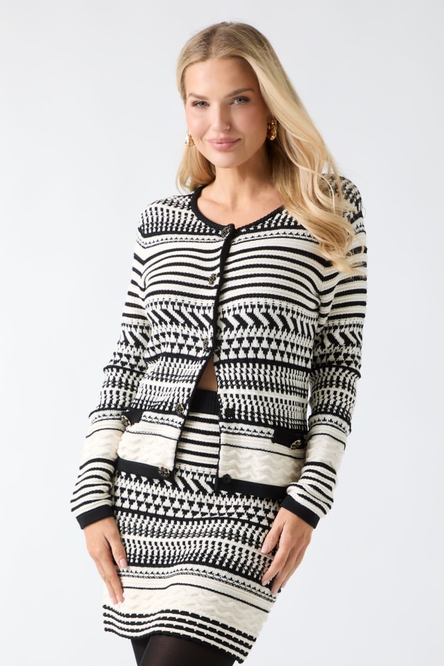 Cardigan chandail surpiqu&eacute; Arianna