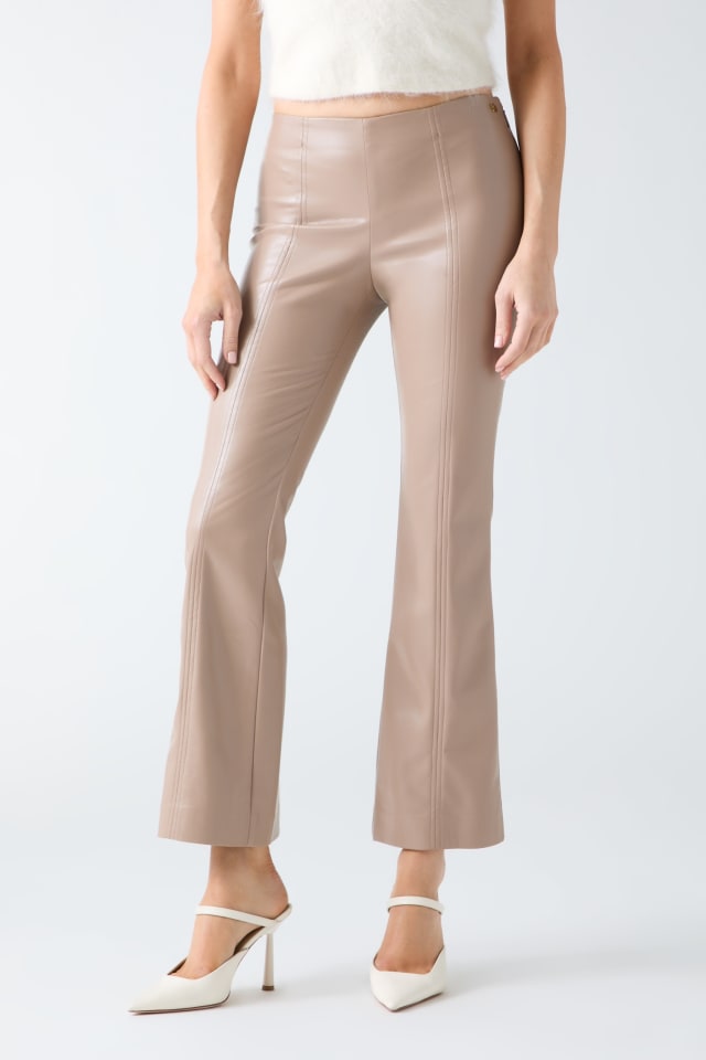 Pantalon fuseau en similicuir Gladys