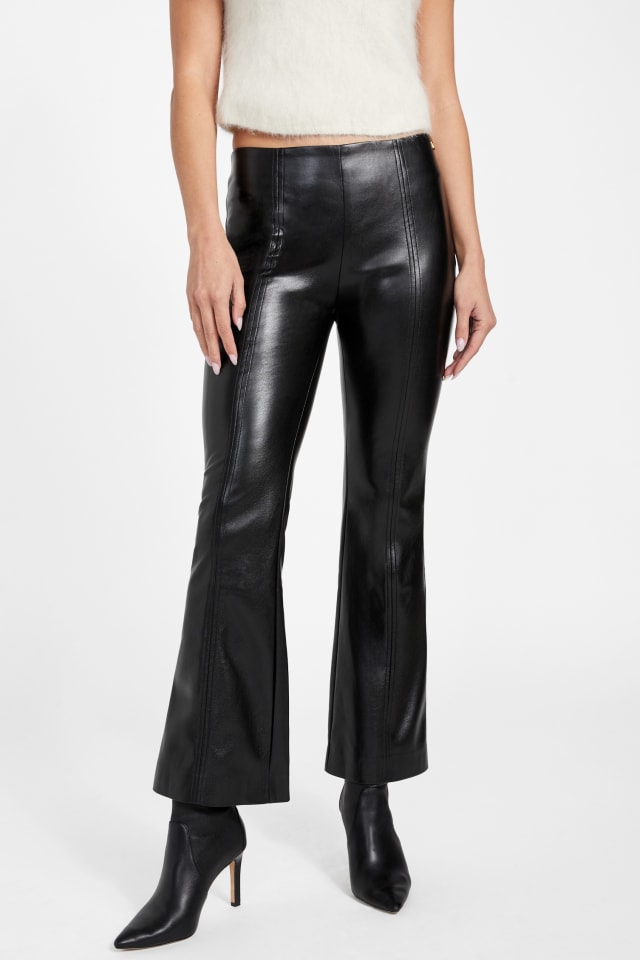 Pantalon fuseau en similicuir Gladys