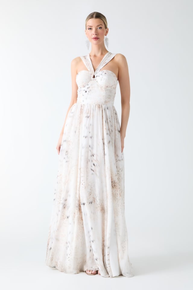 knee length dresses for ladies Avril Cotton Bustier Maxi Dress  SIMKHAI