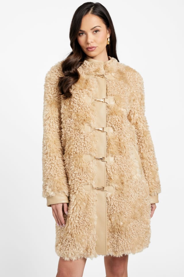 Gw ㉕ MARCIANO by GUESS® Rachel Faux-Fur Midi Coat