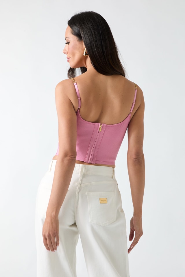 GUESS® Aisha Bustier Bandage Crop Top Women