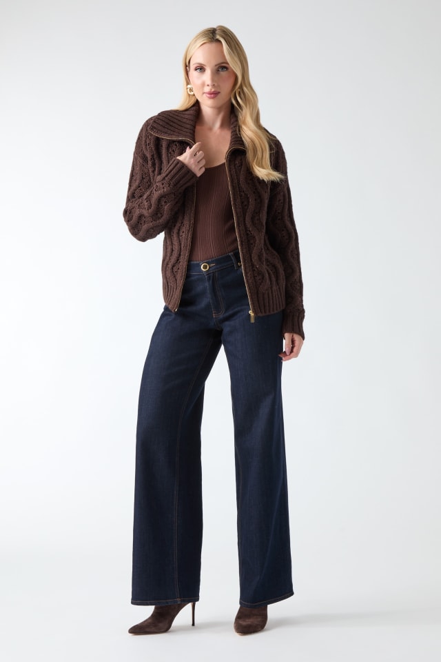 MARCIANO by GUESS® Adenora Zipped Cardigan Sweater