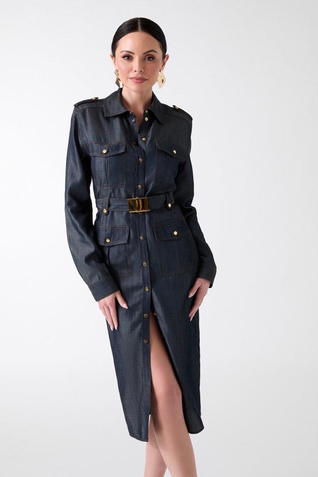 MARCIANO by GUESS Eco Carla Safari Denim Dress