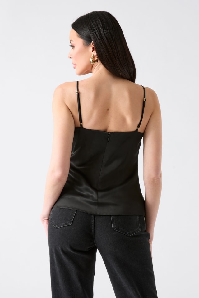 GUESS® Aretha Satin Twisted Top Women