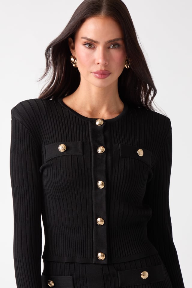 GUESS® Janet Ribbed Sweater Cardigan Women
