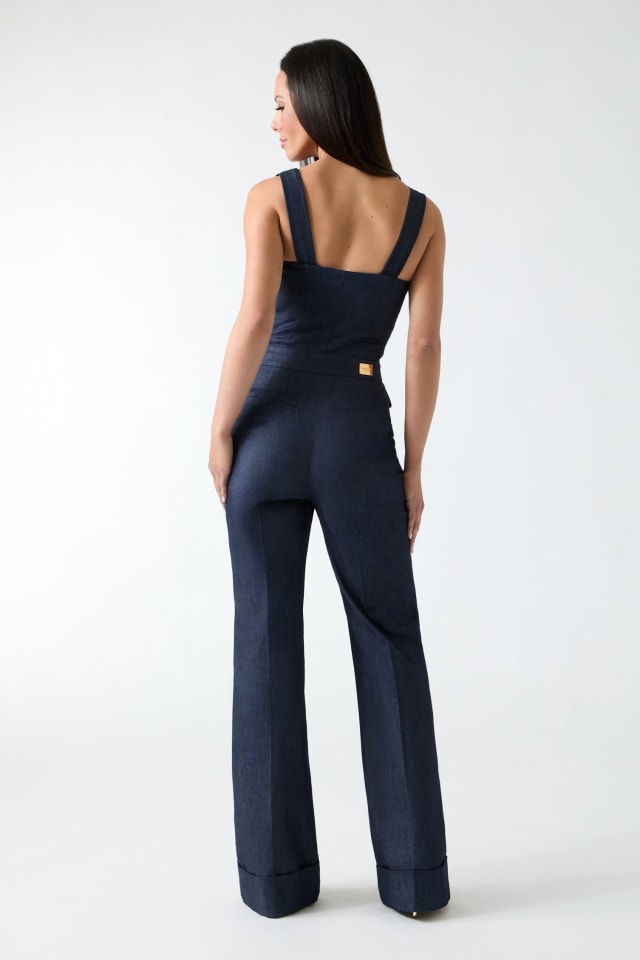 MARCIANO by GUESS® Denim Detachable Strapless Zip Jumpsuit
