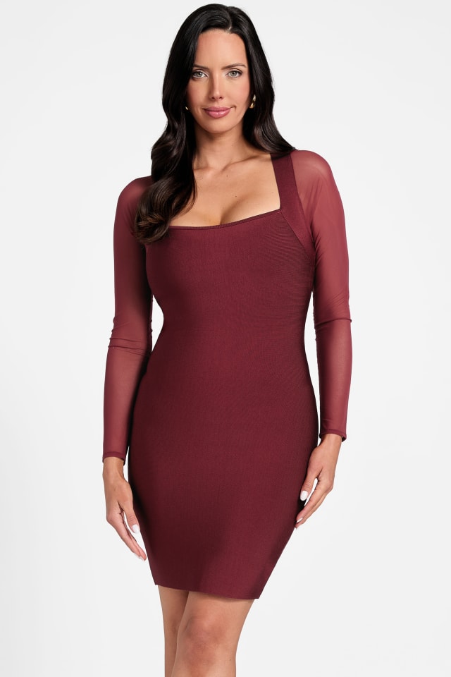 open lace back dress Guess Womens Bandage Mini Sweaterdress – DGFOutlet main image 1