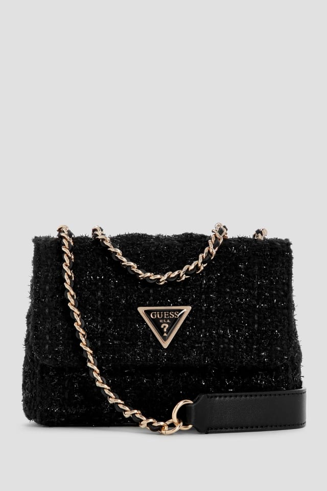 Mini sac &agrave; bandouli&egrave;re convertible en tweed Giully