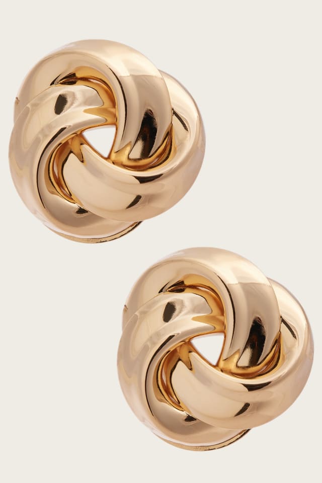 Boucles d'oreilles &agrave; n&oelig;ud dor&eacute;