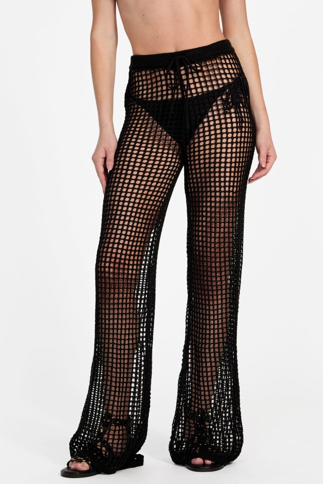Open-Knit Crochet Pant