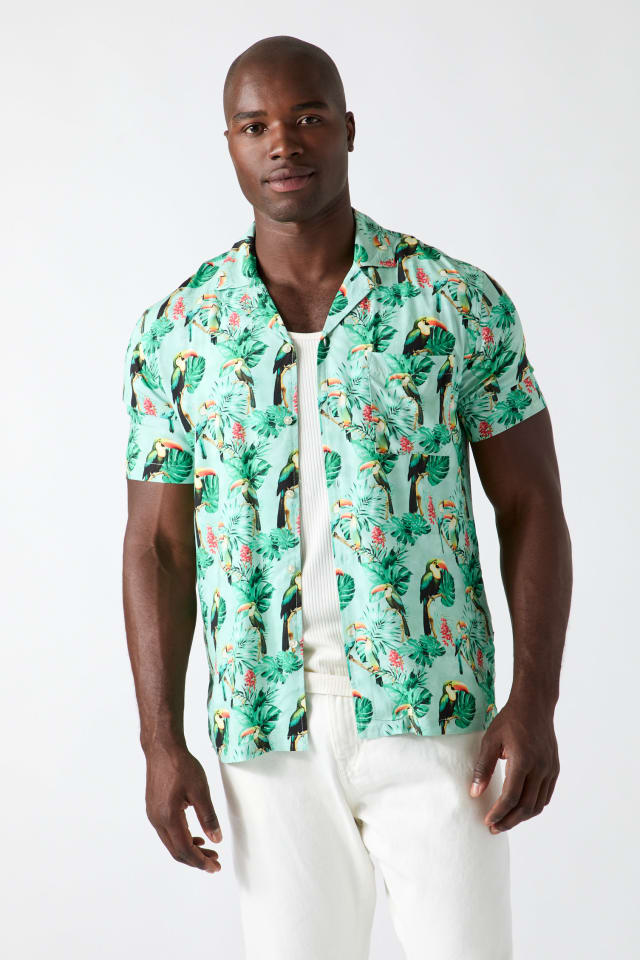 Printed viscose shirt