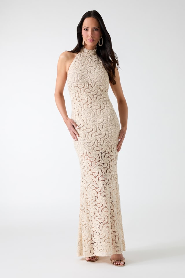 Marciano Openwork Textured Dress