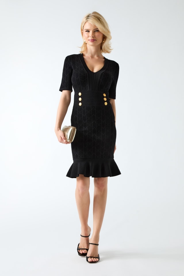 MARCIANO by GUESS® Marciano jacquard logo midi dress