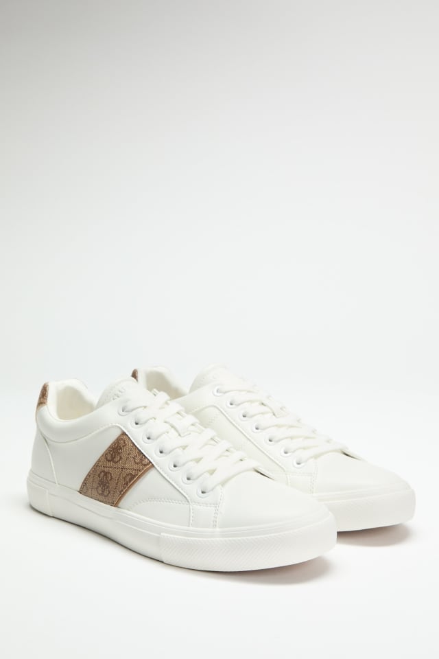 Faux leather sneakers