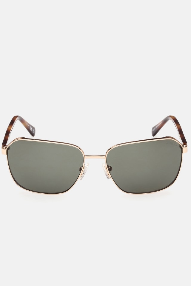 Lunettes de soleil carr&eacute;es en m&eacute;tal