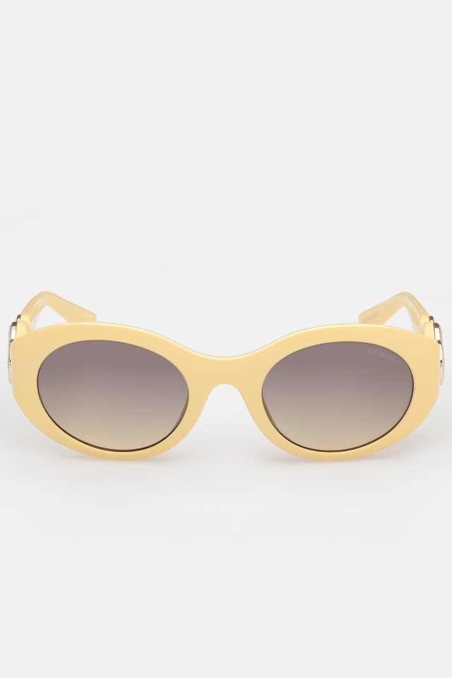 Oval Peony Plastic Sunglasses