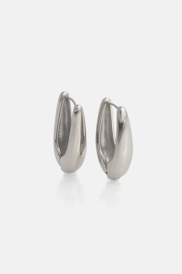 Silver-Tone Hoop Earrings