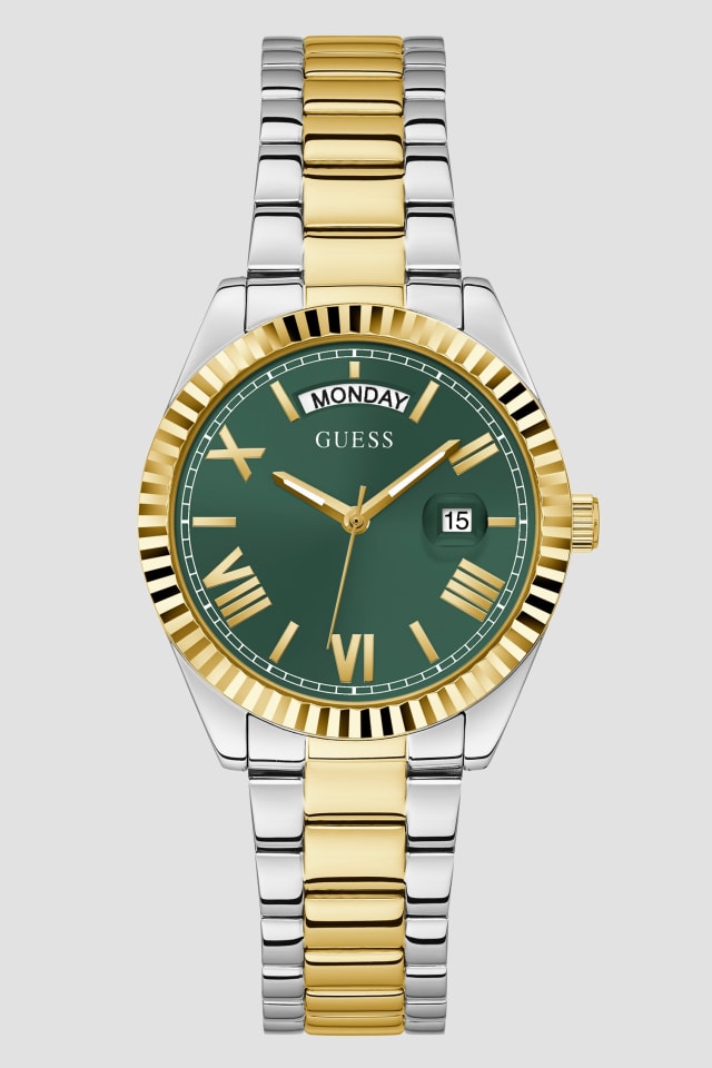 Multi-Tone and Green Analog Watch
