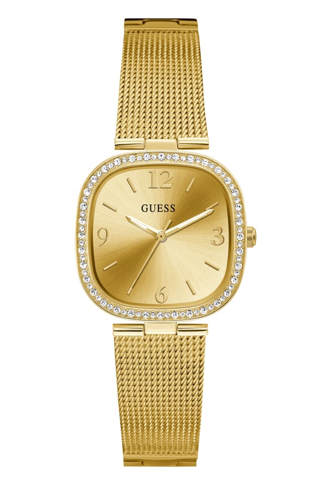 Montre analogique dor&eacute;e en filet